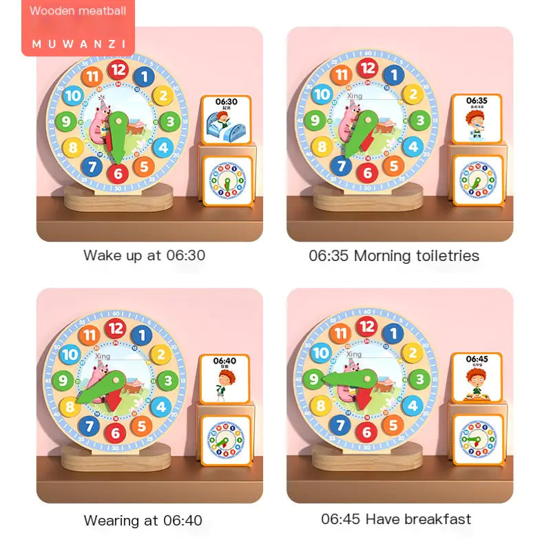 Wooden Educational Toy for Kids - Digital Clock