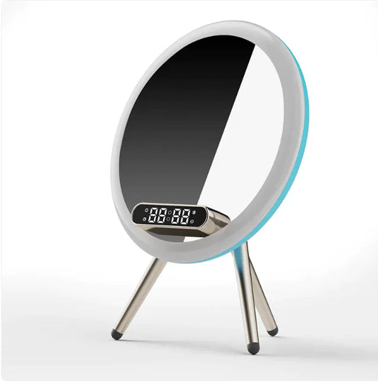 Multi-function LED Mirror Alarm Clock, Wireless Charger